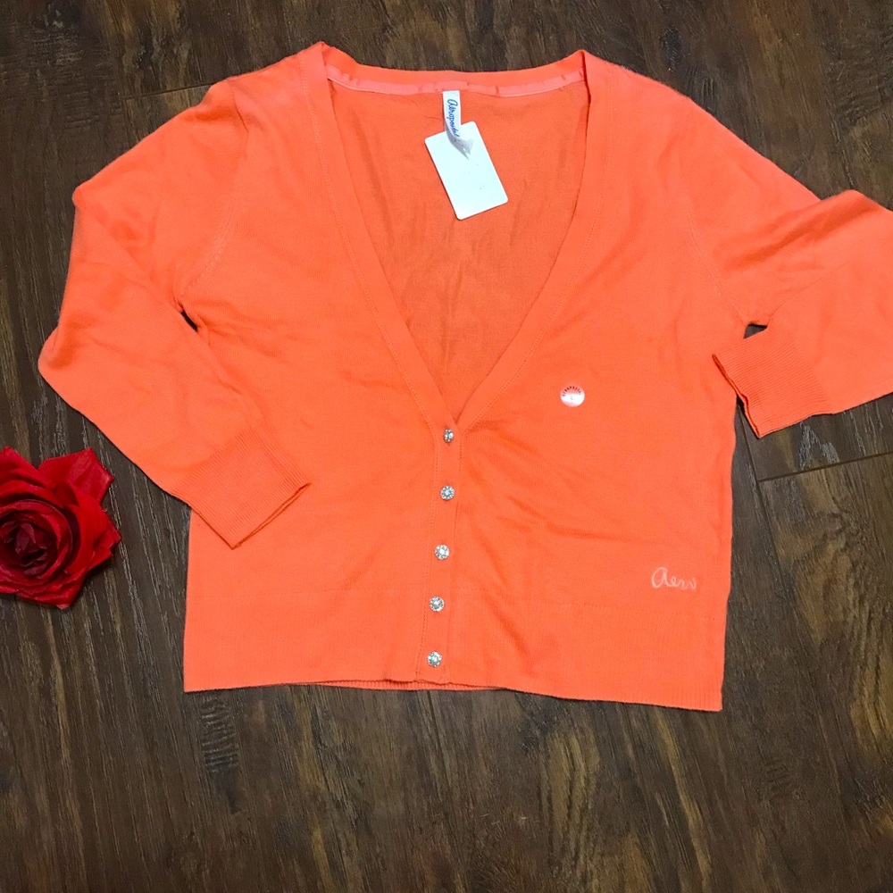 🍊 Orange Knitted jacket